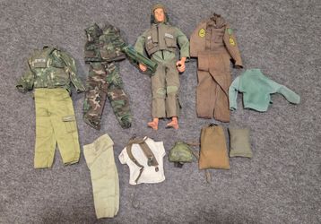 GI Joe and outfits and accessories.