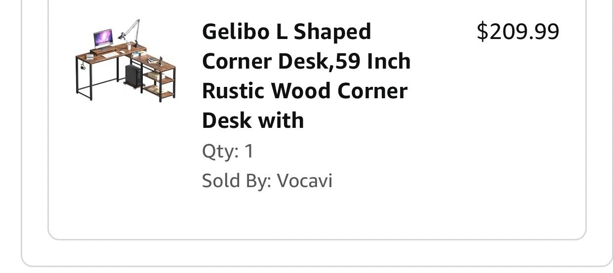 L Shade Corner Desk, Computer Table, Brand New In The Box!!