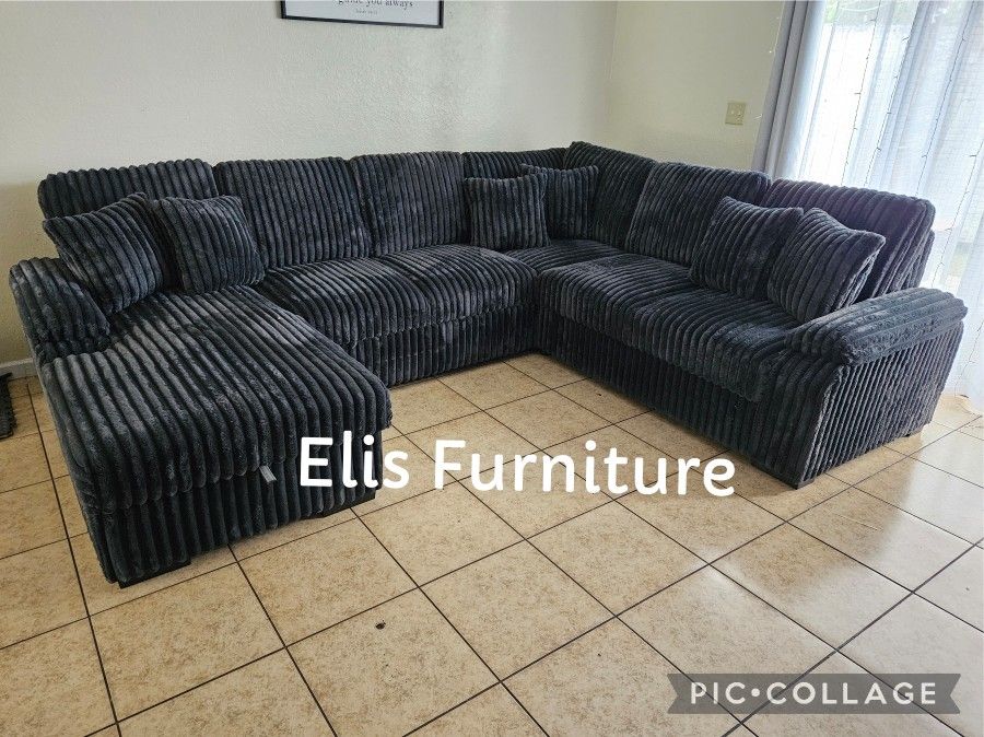 New Sectional With Pull Out Bed & Storage $1499