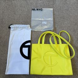Highlighter Yellow Medium Shopping Bag