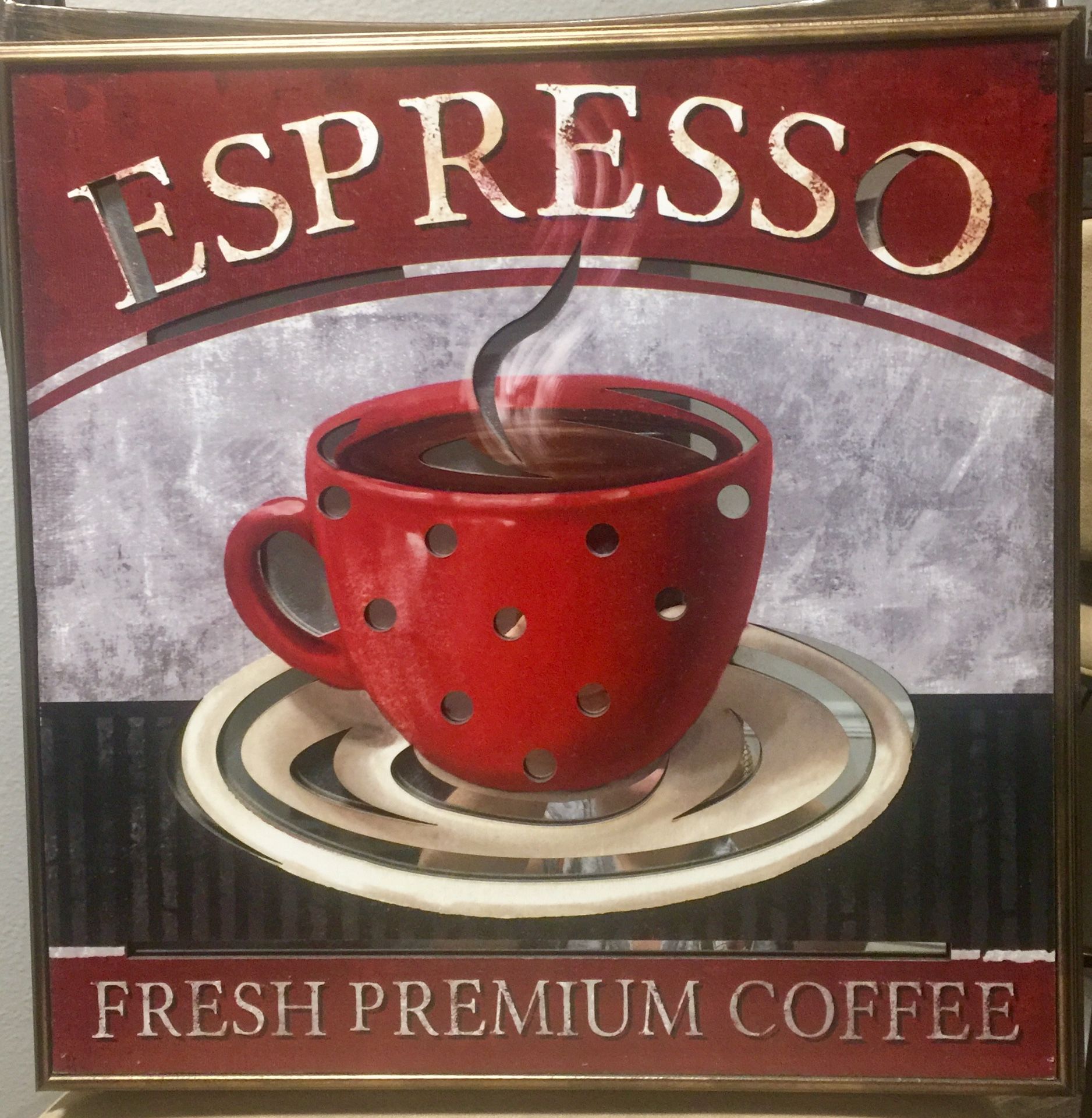 Coffee Mirrored Wall Decor