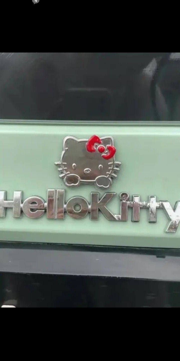 Hello Kitty Sanrio Y2K 3D Chrome Metal Auto Vehicle Decal Emblem 3m