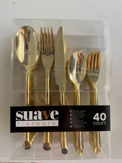 Suave Flatware Gold 40-Piece Cutlery Set