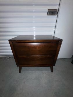 Abbyson 2-Drawer Nightstand - Dark Brown - Must Go