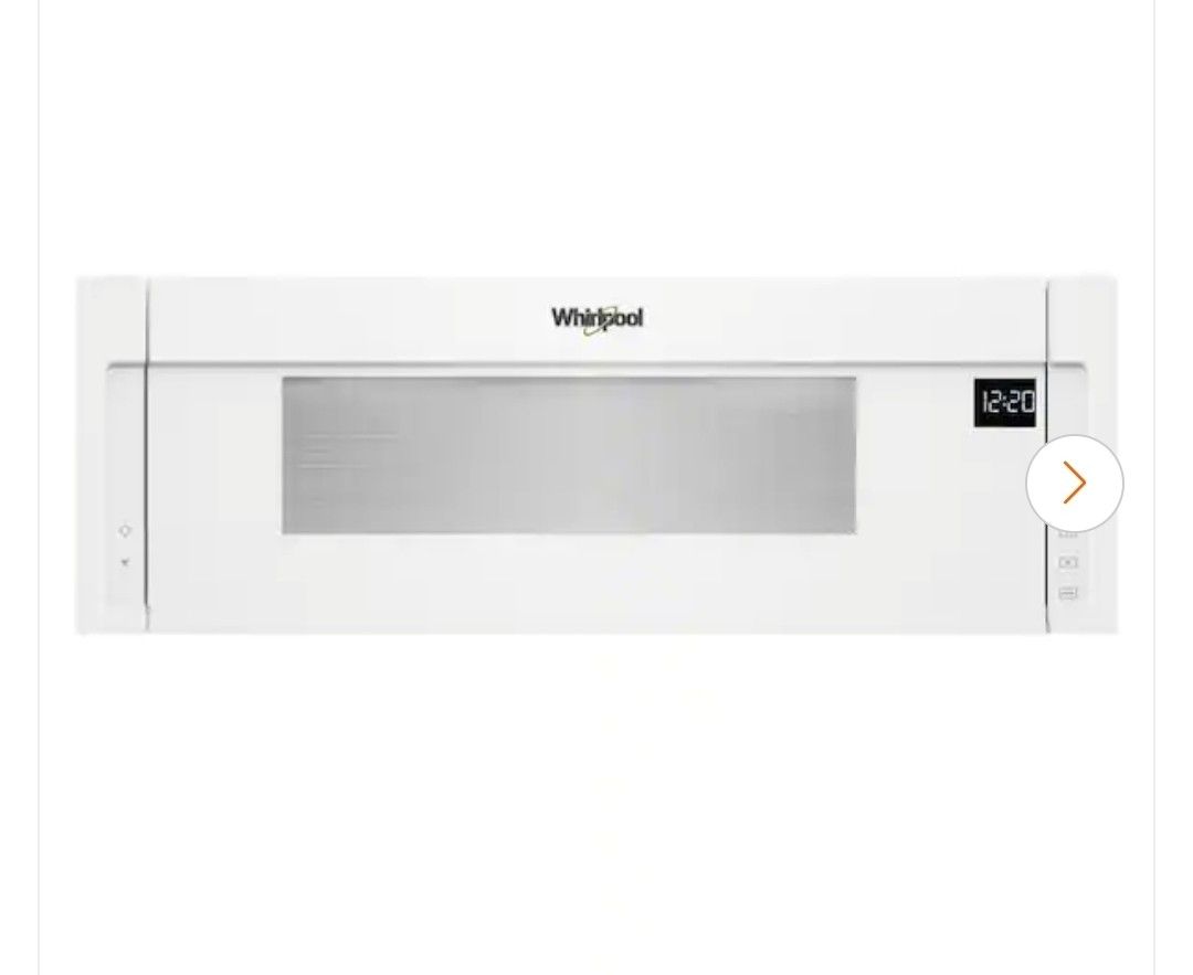 Whirlpool Low Profile 30 Inch Over The Range Microwave 1.1 WML75011HW