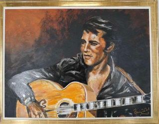 Ronnie Wood (British, 1947 - ) Elvis Presley portrait