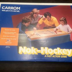 Carrom Nok Hockey Game Board with Original Box Sticks and Pucks Model No 02 USA