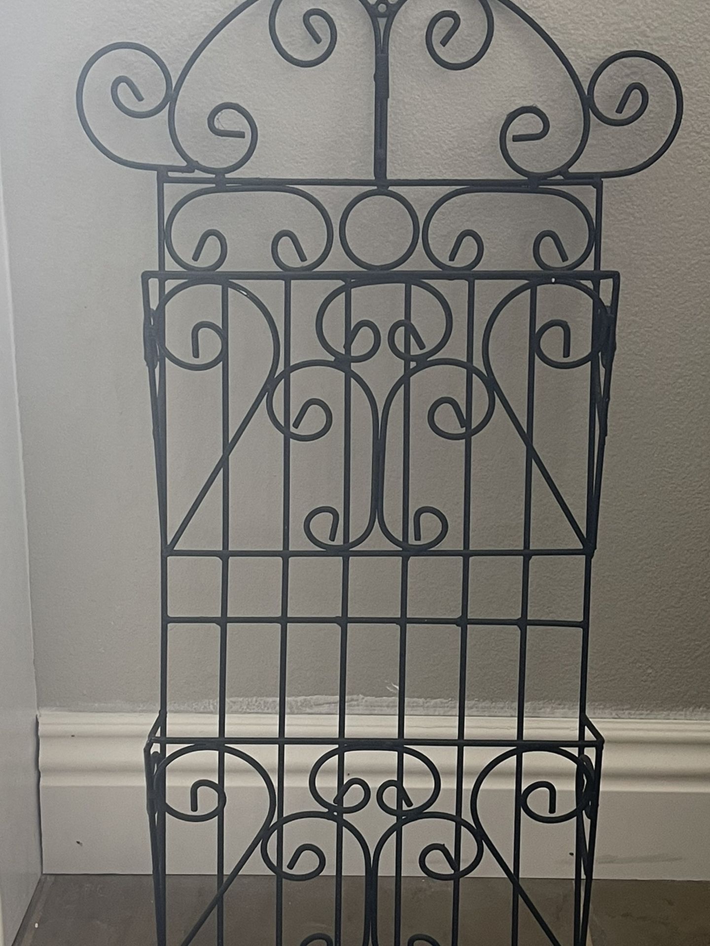 Wrought Iron Wall Magazine Rack