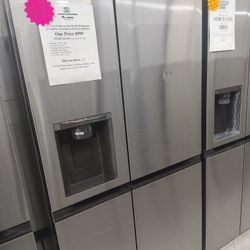 Sale Now Only $950 (Was $999) LG 36 In W SMART Side By Side Refrigerator W/ 1 Yr Warranty 