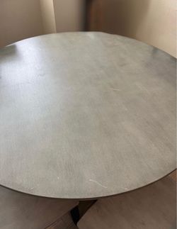 Round Oval Dining Table Gray