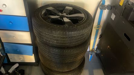 4 Tires With Black Keep Rims Size 265/50R20 Goodyear
