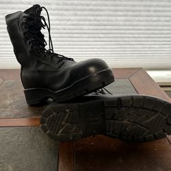 Men’s Black Military Steel Toe Boots Sz-10 