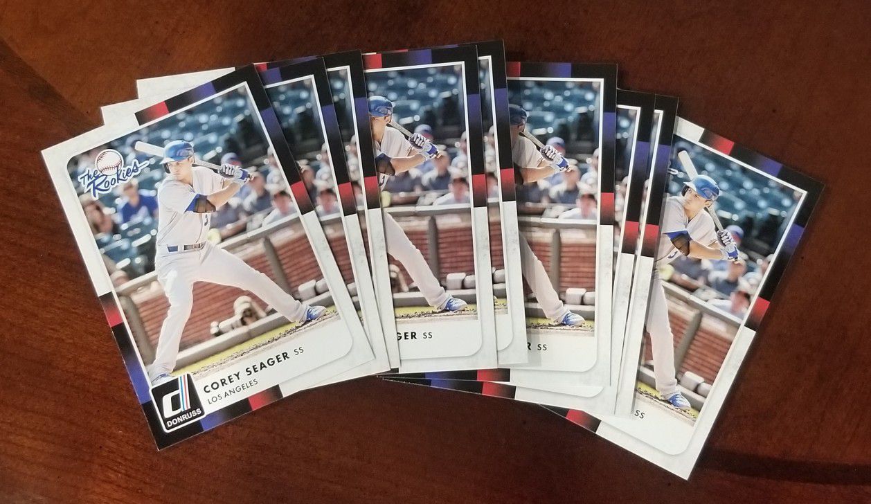 DODGERS COREY SEAGER ROOKIE BASEBALL CARD LOT