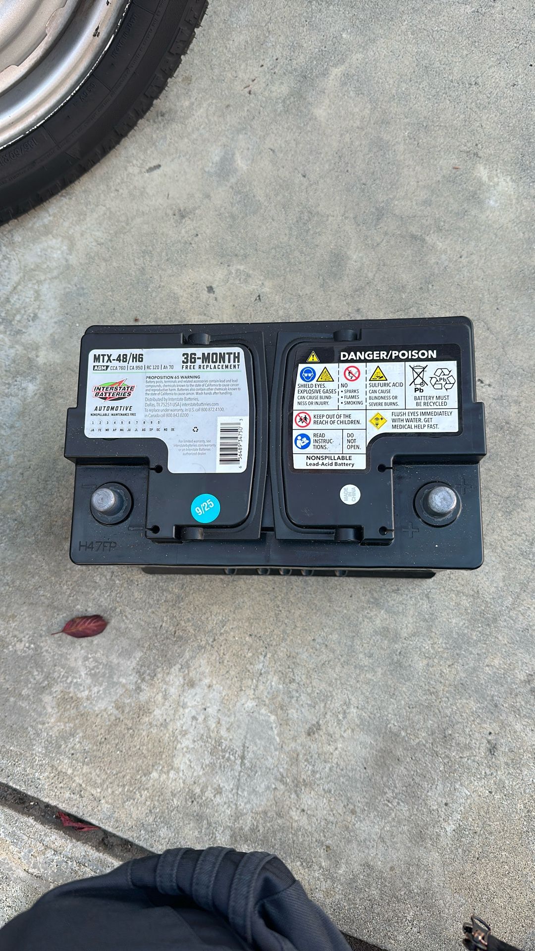 MTX-48/H6 NEW NEW. Interstate Battery