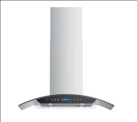 36 in. 900 CFM Ducted Island Range Hood with Remote, Touch Control LCD