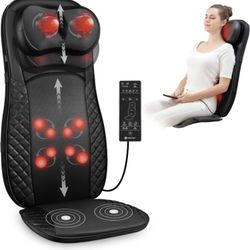 Back Massager with Heat, Father Gifts, Birthday Gifts for Men Women Dad Mom, Deep Kneading Massage Chair Pad for Neck Back Shoulders