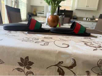 Gucci interlocking rubber g slides *authentic* black green red