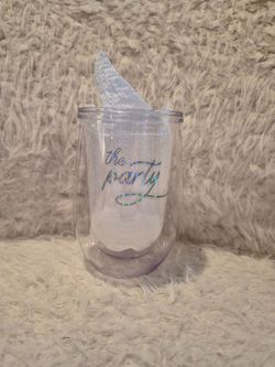 Double wall plastic tumbler with lid