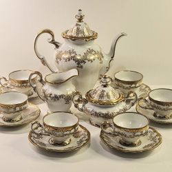 Vintage Weimar Porzellan Katharina 14051 Tea Set - 17pc - Made in GDR