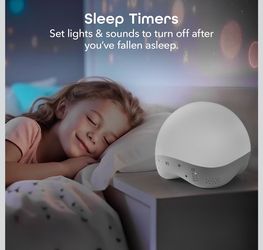 Geeni Rise and Shine Baby White Noise Machine with Night Light, 25 Soothing Sounds, RGB Colors, Customizable Sleep Training - Perfect Sound Machine Ni