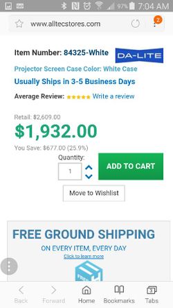 Projector screen brand new