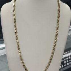 14k Yellow Gold Solid Cuban Link Chain 70.4g/27”/6mm