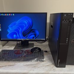 Dell Precision T3610 - Intel Xeon 32GB Ram 1TB SSD Radeon 7000 W11 Pro + Dell P27 27-inch Monitor