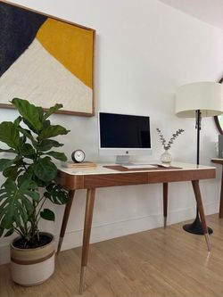 Mid-Century Modern Walnut Writing Desk