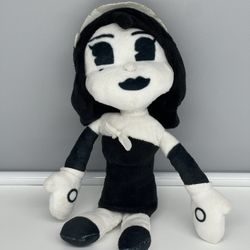Bendy and the Ink Machine Black & White Alice Angel Halo 9" Plush Doll Pre-owned