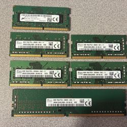 8GB DDR4 RAM for Laptops and Desktops (various brands and speeds)