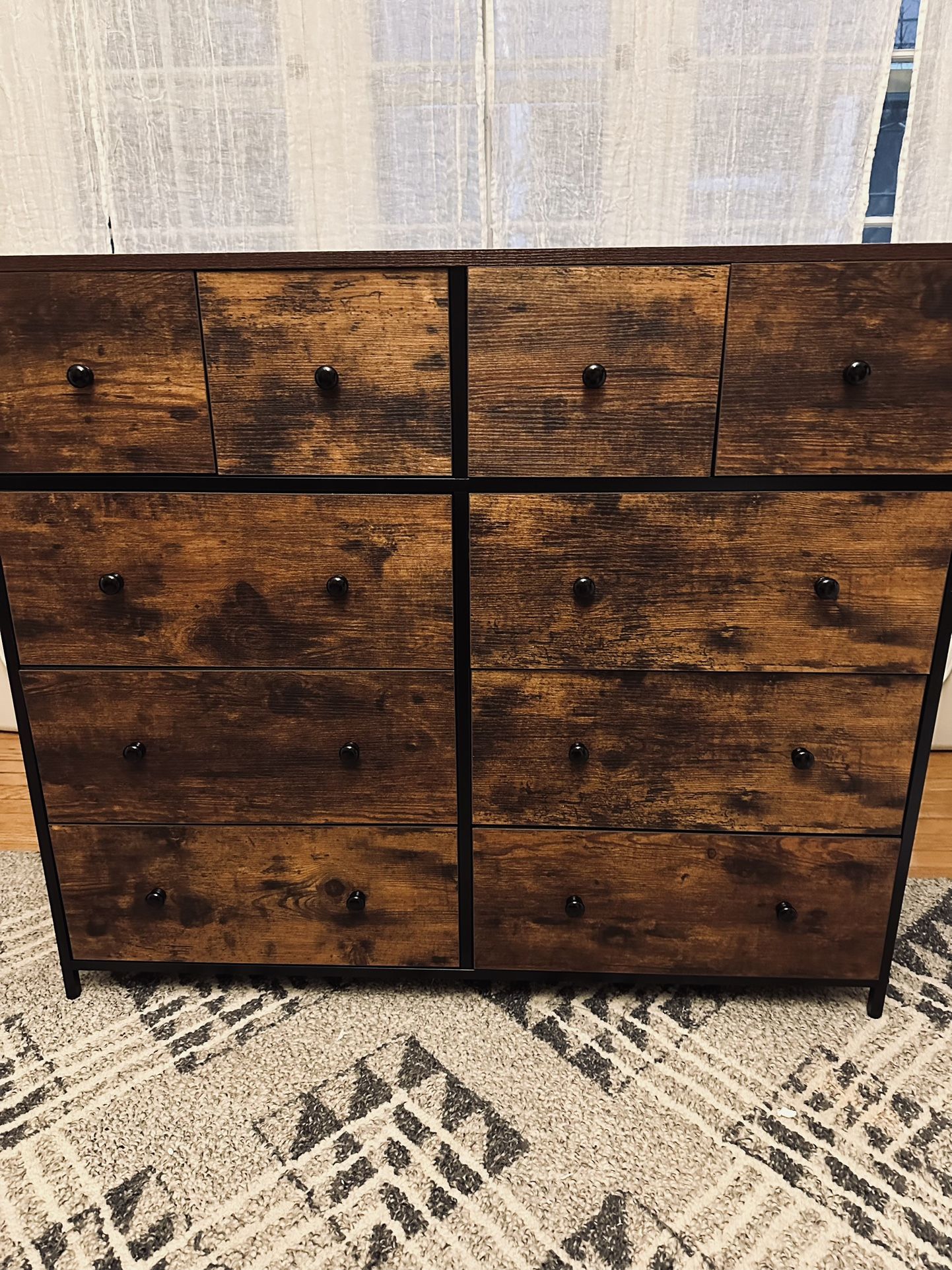 10 Drawer Dresser Storage Cabinet