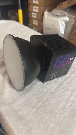 Luz de Video RGB Mamen C60R COB de 60W, Luz de Relleno Continua Portátil con Batería Integrada para Grabación de Vlogs en Estudio