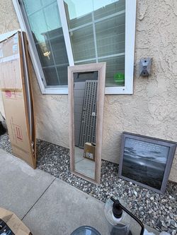 Full Length Wall Mirror with Rustic Frame size 17”wide x 53” high only $20!!!!!