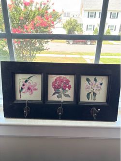 Vintage picture- clothes hanger wall frame