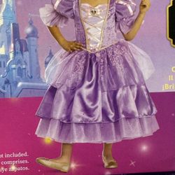 Disney Princess Majestic Rapunzel Girls Dress Pascal Shoulder Plush Medium 7-8 