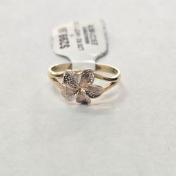 14kt Gold Flower Kids Ring 