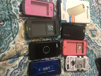 All theses iPhone cases -5 for iPhone 7, 2 for iPhone 6- 1 for iPhone 4
