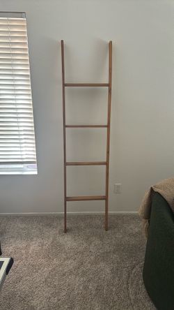 Six Foot Wood Decorative Ladder