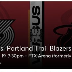 Miami Heat v Portland Trailblazers  