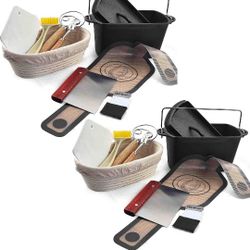 Cast Iron Loaf Oven Pan - 4.33"x4.92"x8.66" Durable Loaf Pans