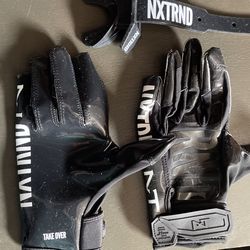 New And Unused American Football Gloves And Mouth Piece