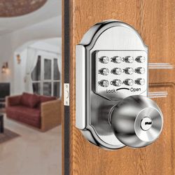 EleMake MKD-001P, a Stainless Steel, 100% Mechanical Keyless Deadbolt.