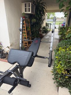 Marcy Olympic weight bench with squat rack