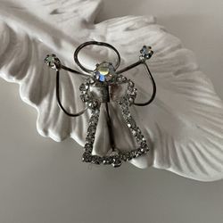 Vintage Caroling Angel - Rhinestone 