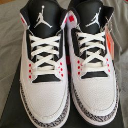 Jordan Retro 3 infrared 23  size 10.5 ds