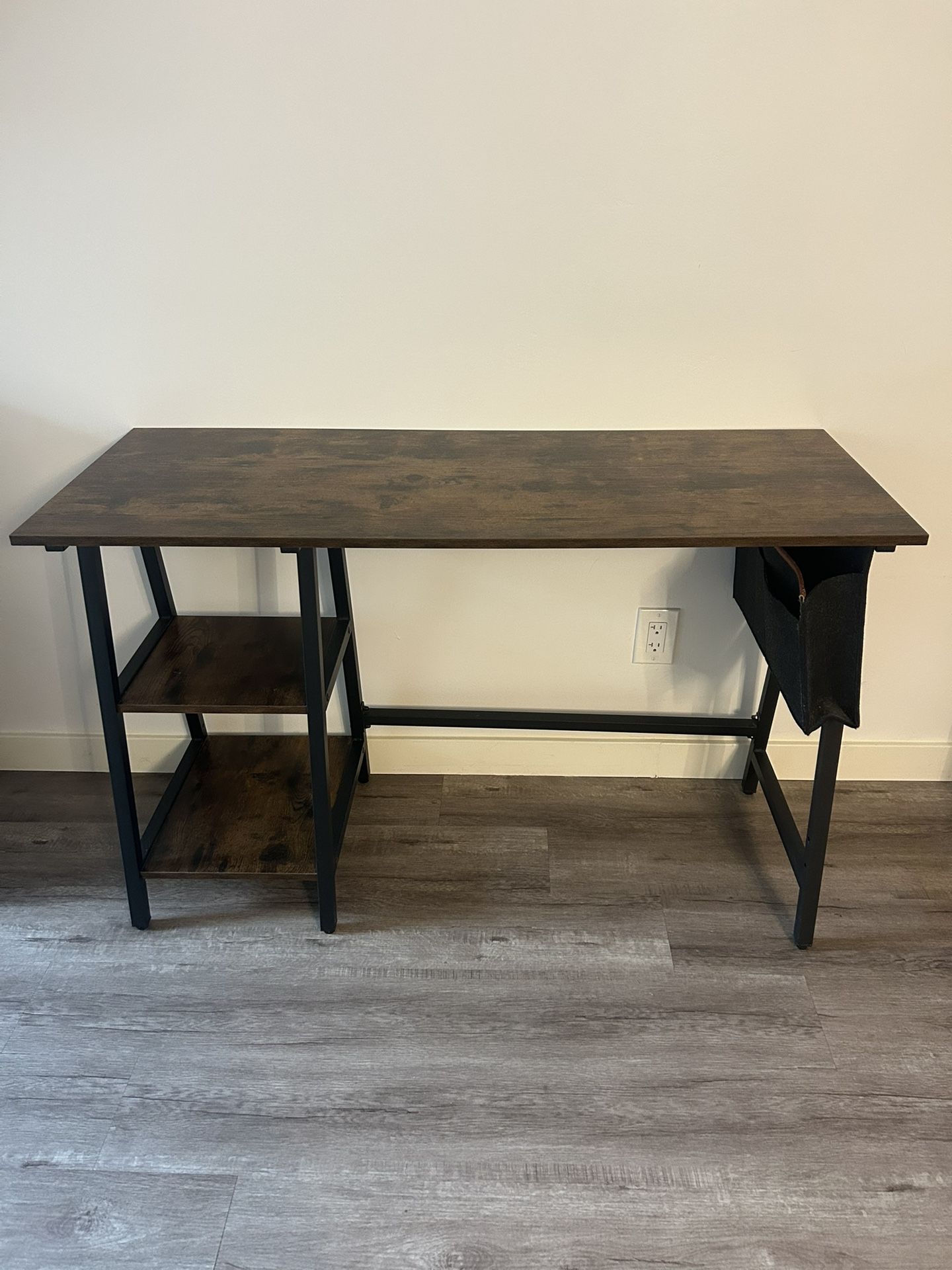 Brown and Black Desk- Lightly Used, Like New Condition