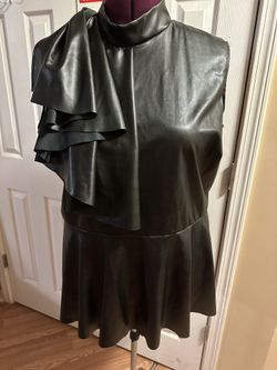 Faux Leather Top Size 26/28