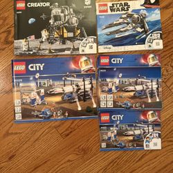 LEGO Sets Bundle – Star Wars, City Space, Creator Lunar Lander – Manuals Included