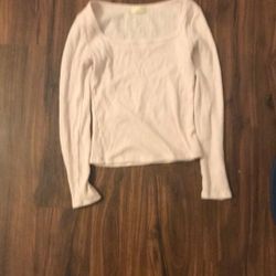 slim fit, baby pink Top long sleeve cotton warm