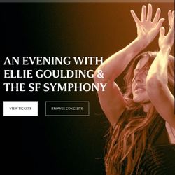 2 Tickets Ellie Goulding And San Francisco Symphony